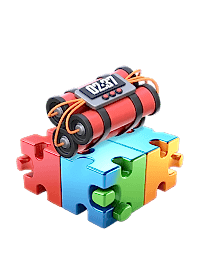 Аркадный квест для командной игры - таймер на бомбе ведет обратный отсчет